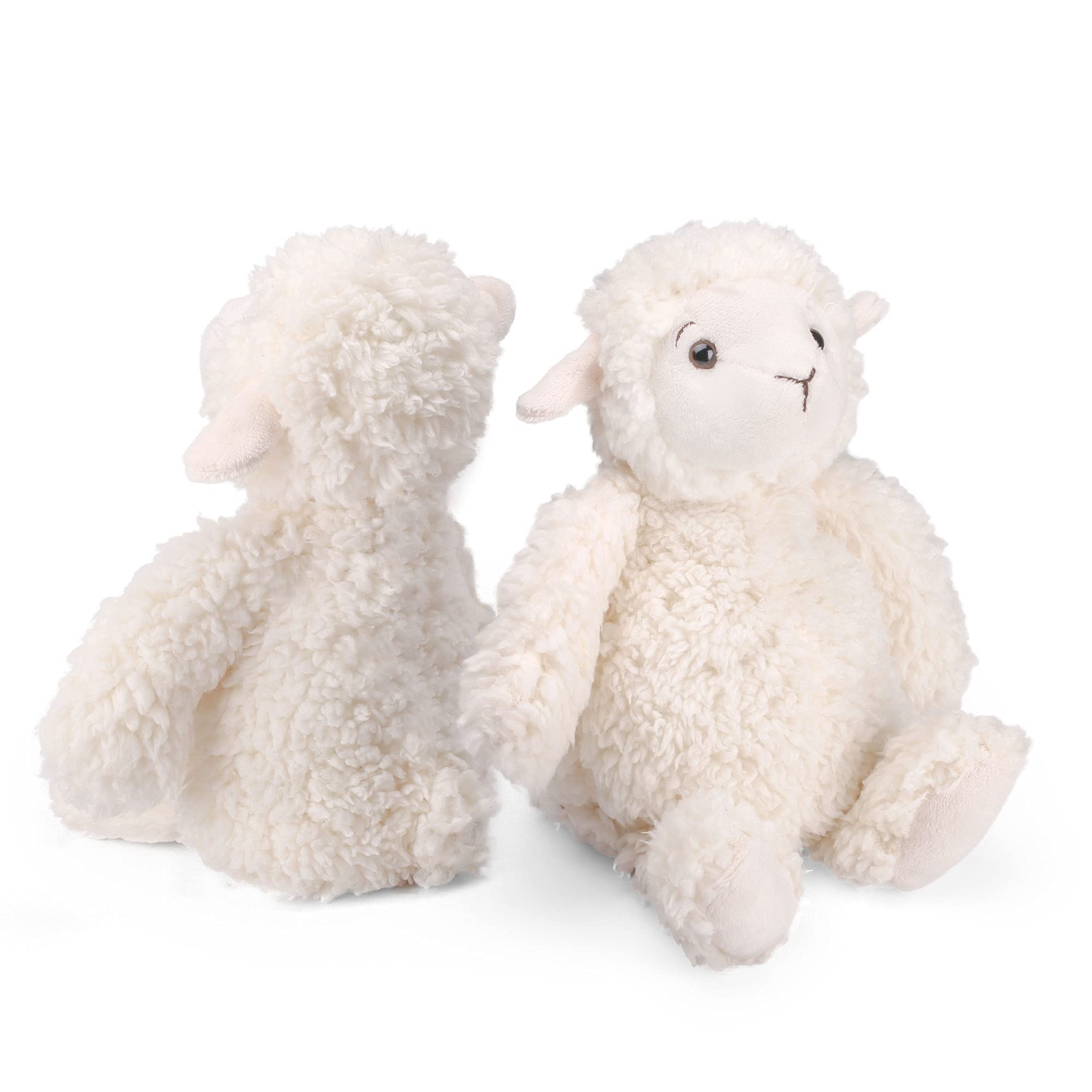 LotFancy 12-Inch Lamb Stuffed Animal - Soft Cuddly Plush with Eco-Friendly Filling, Safe for Kids