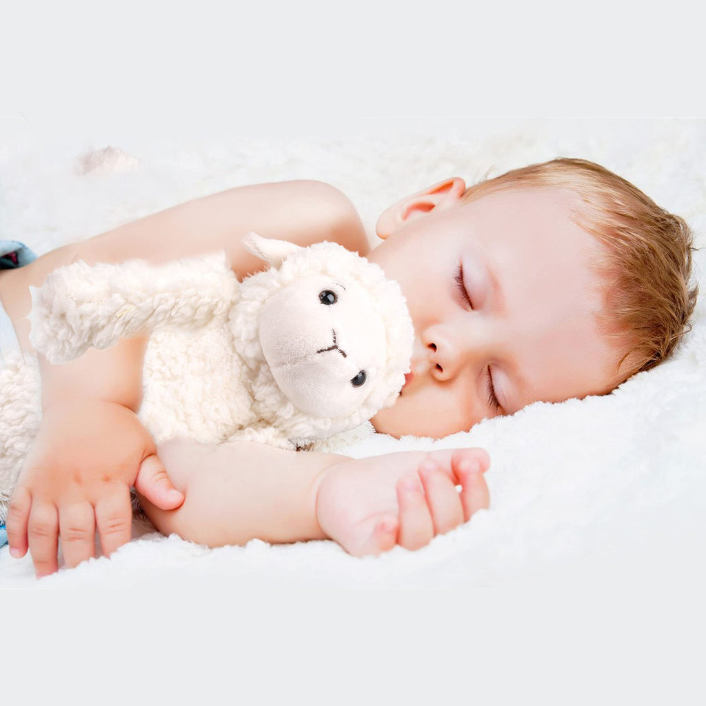 LotFancy 12-Inch Lamb Stuffed Animal - Soft Cuddly Plush with Eco-Friendly Filling, Safe for Kids