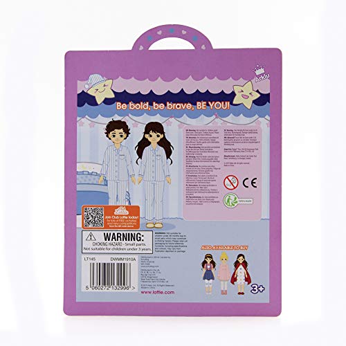 Lottie Pyjama Party Outfit Set for 7-Inch Dolls – Striped Pajamas, Slippers, and Blanket