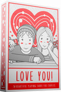 Love You Playing Cards, Red & Medieval Black Deck with Unique Hand Drawn Love Artwork