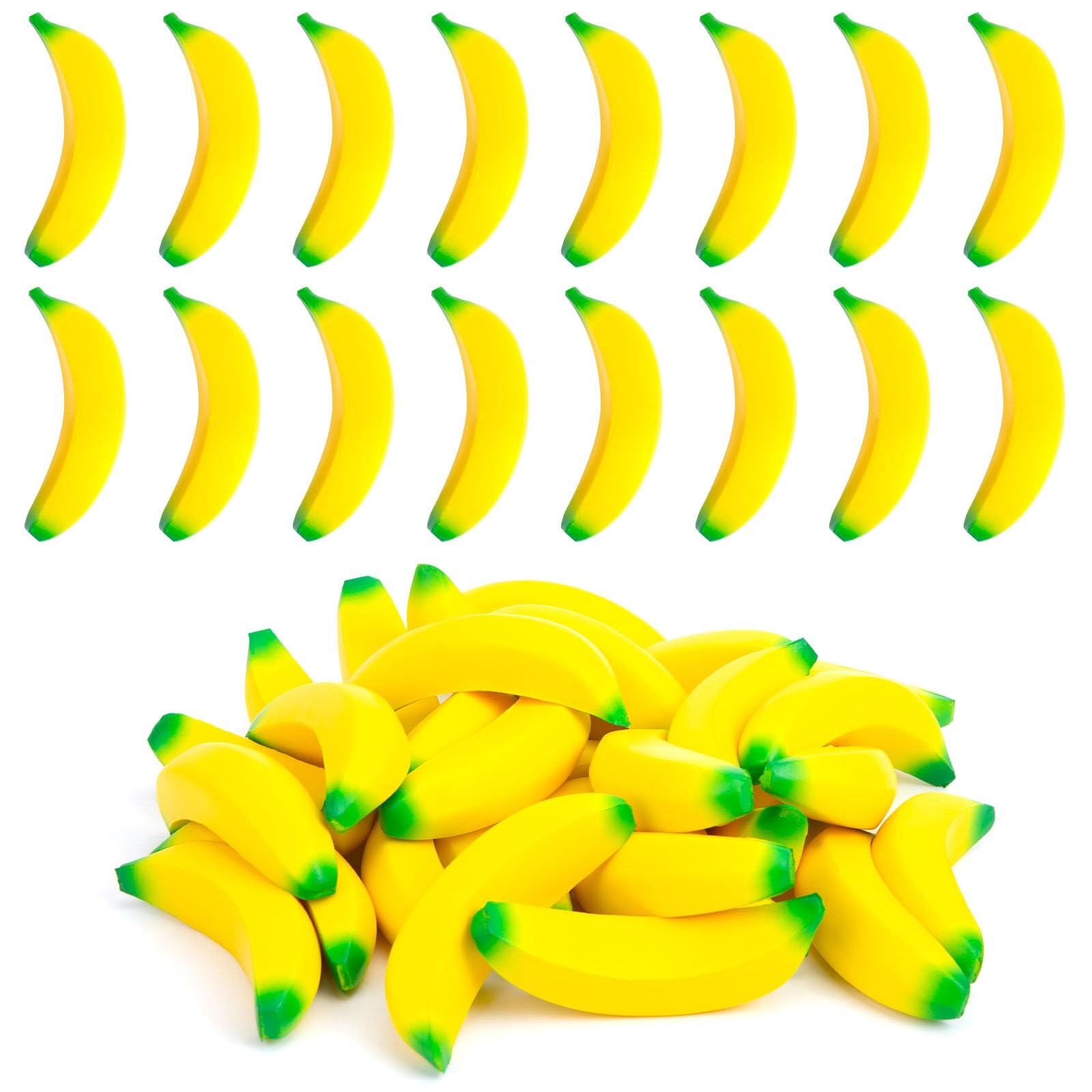 LovesTown 15 Pack Banana Stress Toys - Mini Fidget Squeeze Toys for Kids Party Favors, Classroom Prizes, Stocking Stuffers