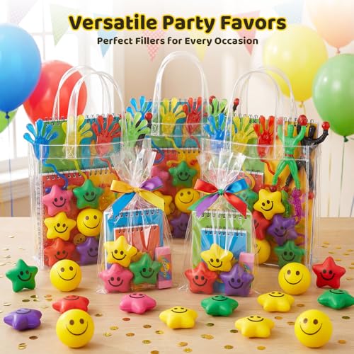 LovesTown 20 Pack Star Stress Balls – 2-Inch Foam Squeeze Toys for Kids, Classroom Prizes, Sensory Fidget