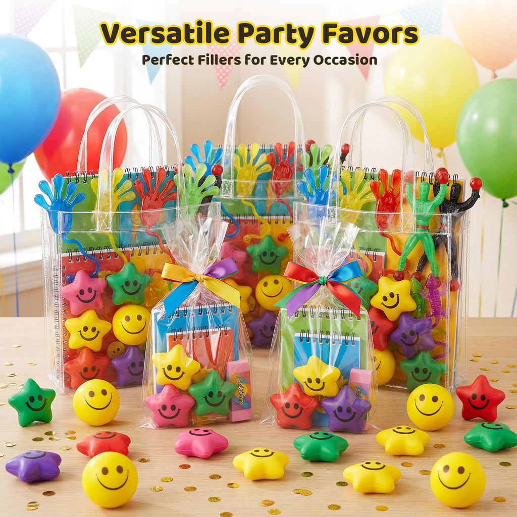 LovesTown 20 Pack Star Stress Balls – 2-Inch Foam Squeeze Toys for Kids, Classroom Prizes, Sensory Fidget