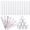 LovesTown 48-Pack White Slap Bracelets for DIY Crafts, Party Favors, and Classroom Prizes