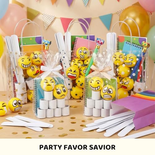 LovesTown 48-Pack White Slap Bracelets for DIY Crafts, Party Favors, and Classroom Prizes