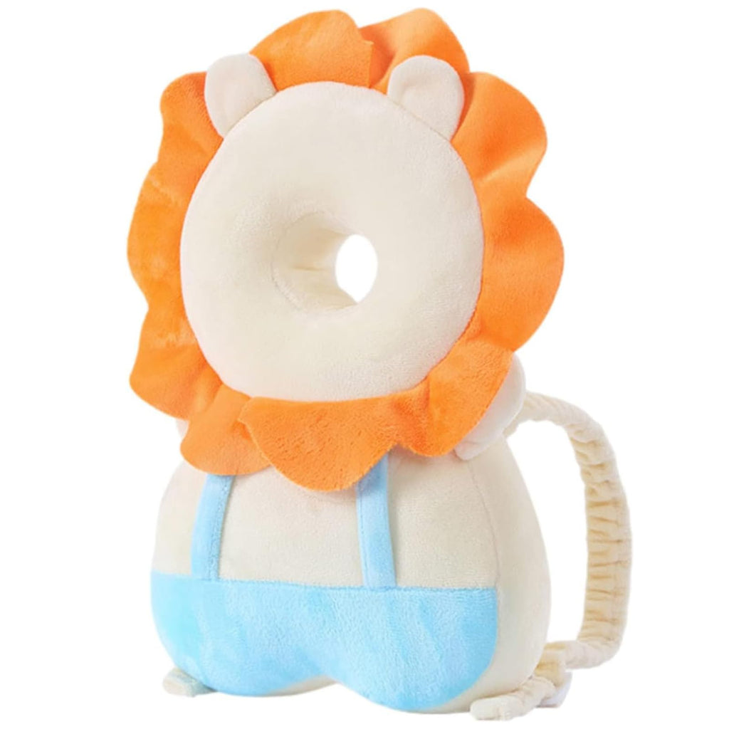 LOVOERNO Baby Walker Head Protector - Adjustable Toddler Head Backpack Cushion, White Lion