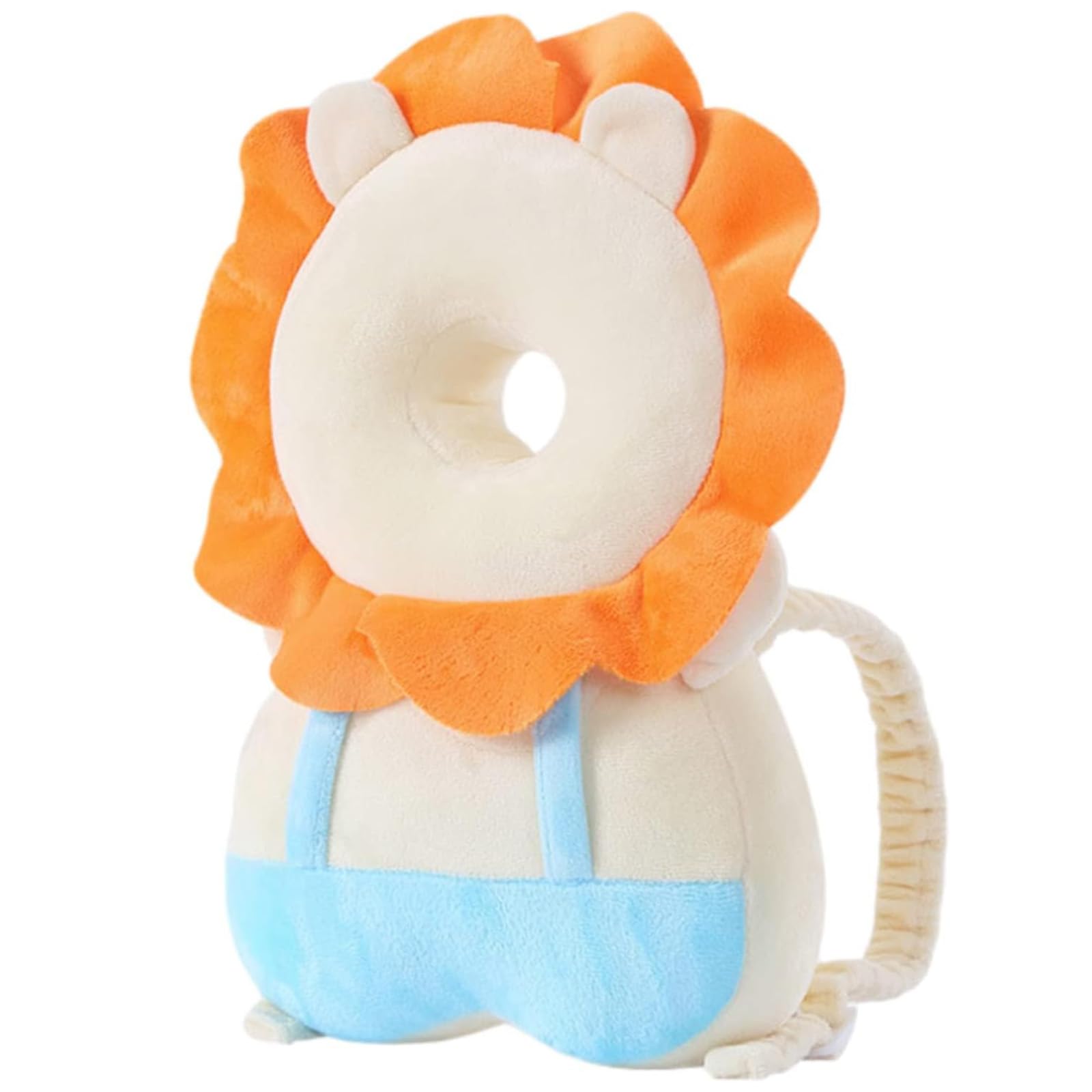 LOVOERNO Baby Walker Head Protector - Adjustable Toddler Head Backpack Cushion, White Lion