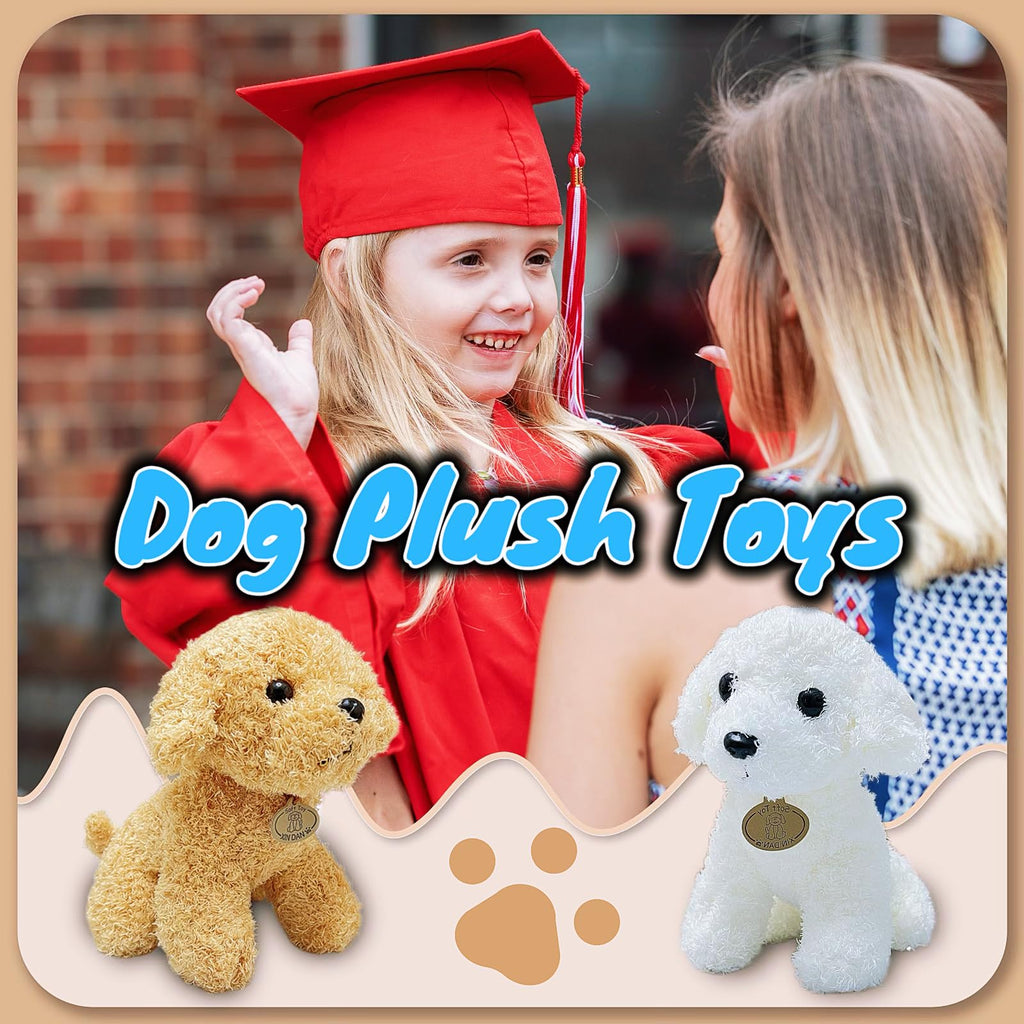LoYuSenn 10-Inch Brown Teddy Dog Stuffed Animal - Soft Plush Puppy for Kids and Gifts