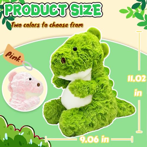 LoYuSenn Green Dinosaur Stuffed Animal – 12-Inch Soft Dino Plush Toy for Kids