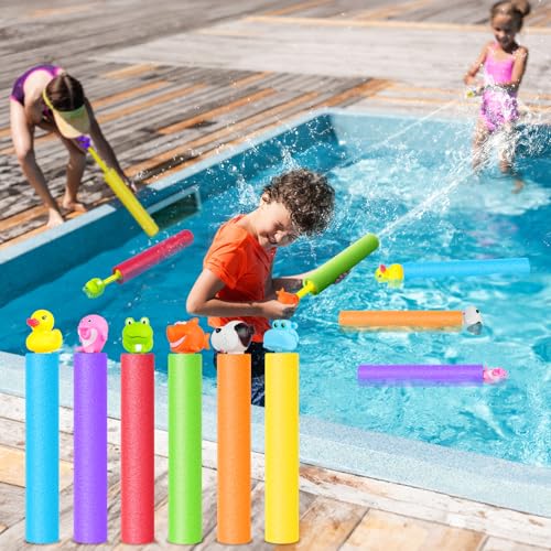 LQYoyz 6-Pack Water Guns - 40ft Range, Floating Blasters for Kids Ages 3-12, Summer Pool Beach Toy