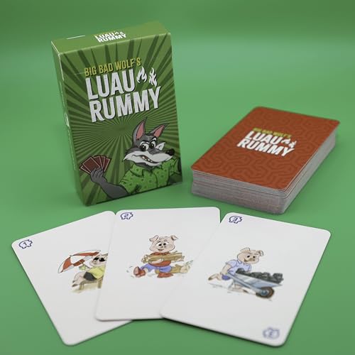 Luau Rummy Card Game (Red Deck) – Fast Family Rummy-Style Fun for Ages 5+