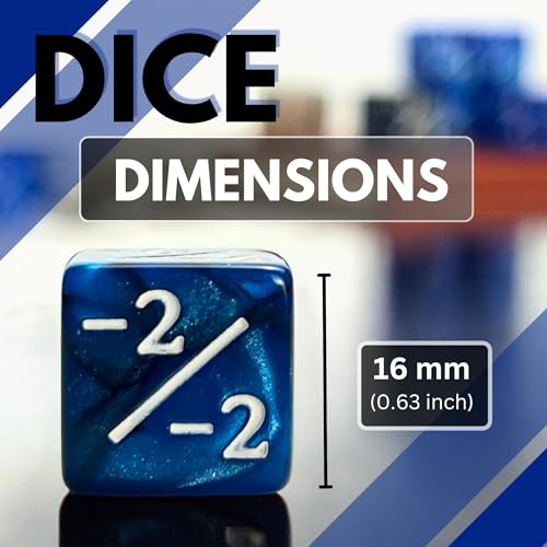 Luck Lab 48-Piece MTG Life Counter Dice Set - Pearl Spindown Counters for Magic: The Gathering with Two Bags
