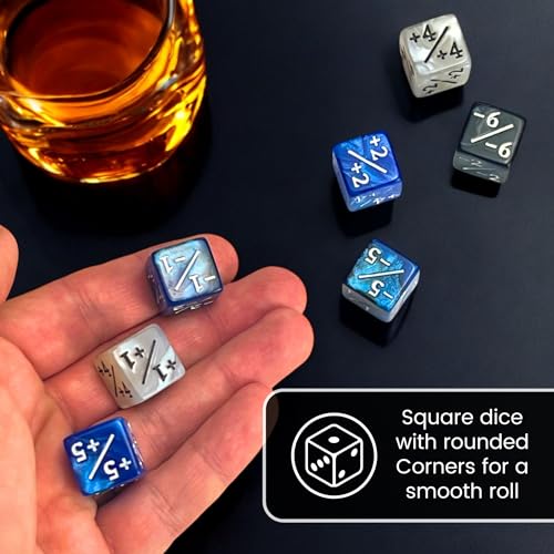 Luck Lab 48-Piece MTG Life Counter Dice Set - Pearl Spindown Counters for Magic: The Gathering with Two Bags
