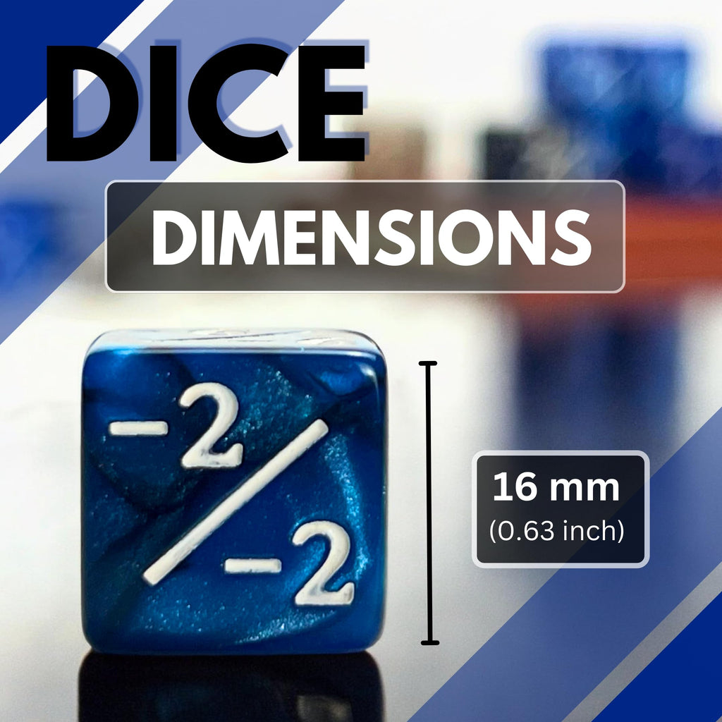 Luck Lab 48-Piece MTG Life Counter Dice Set - Pearl Spindown Counters for Magic: The Gathering with Two Bags