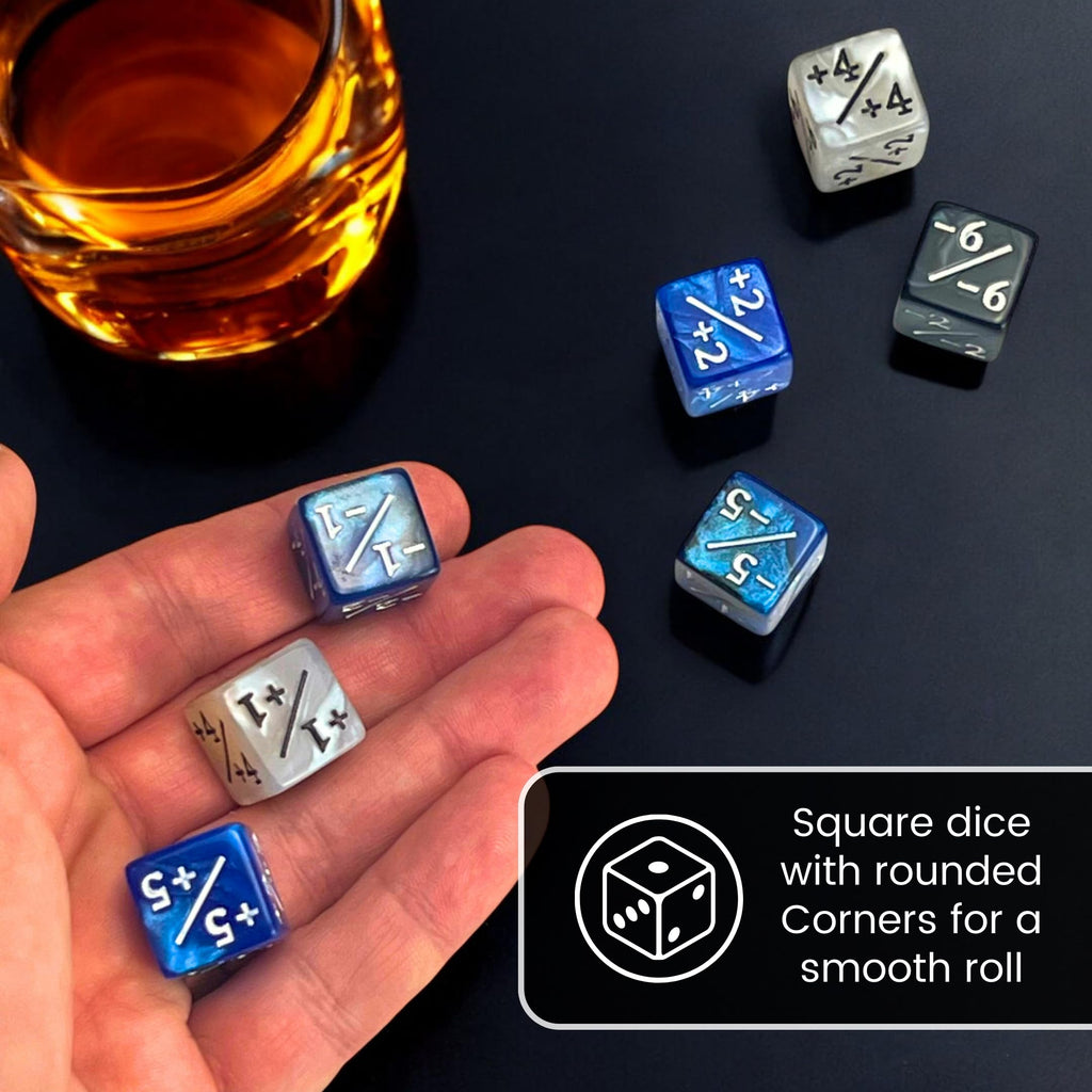 Luck Lab 48-Piece MTG Life Counter Dice Set - Pearl Spindown Counters for Magic: The Gathering with Two Bags