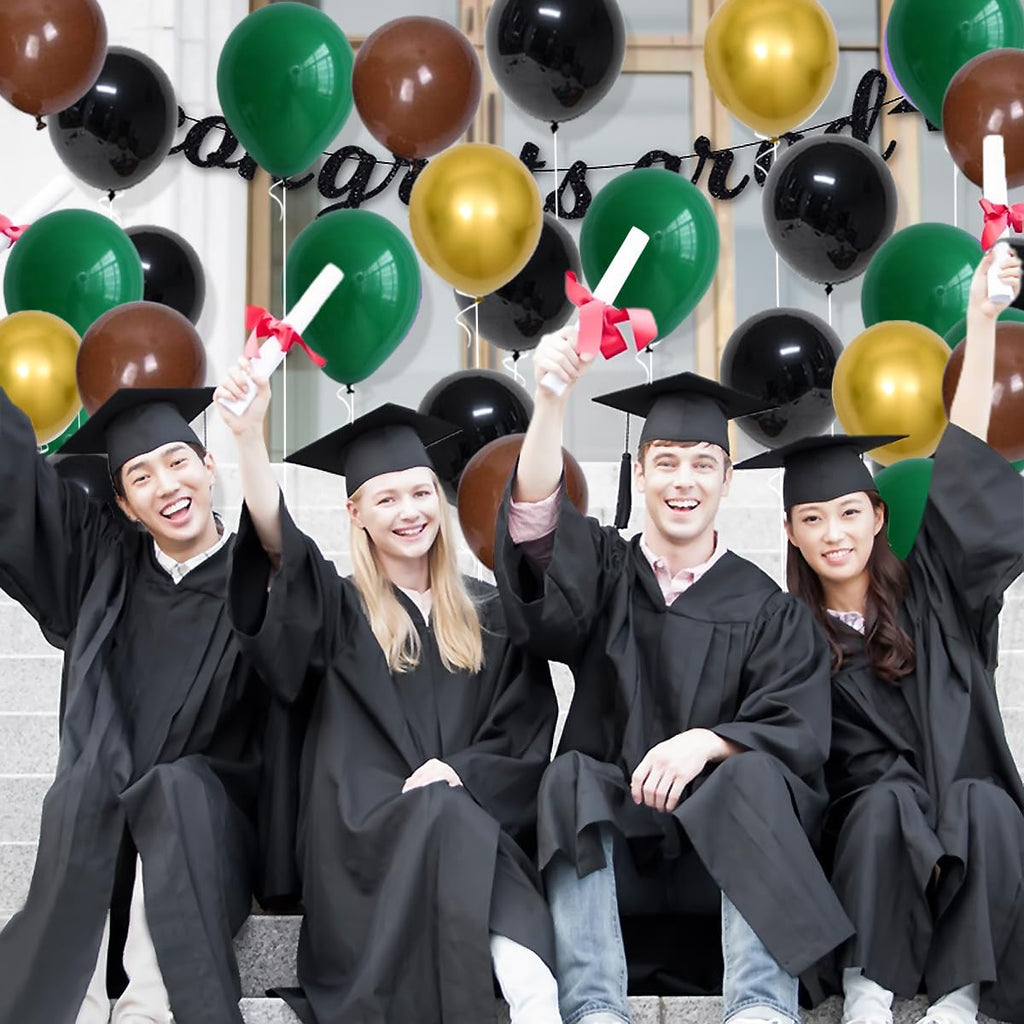 LUDEOU Dark Green Black Gold Balloon Arch Kit – 116-Piece Set for Football, Safari, Camo, or Video Game Parties