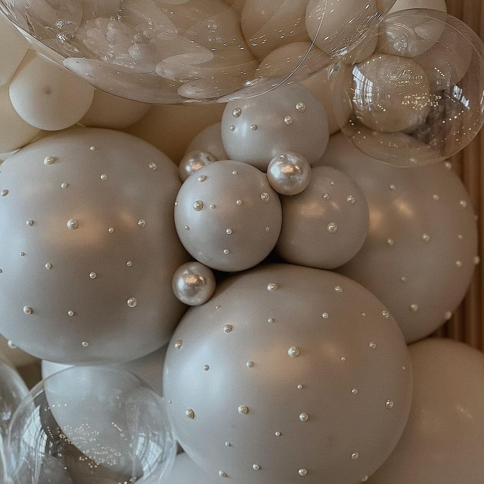 LULUMIKA Pink Bow Balloon Arch Kit 147 Pieces – Double Stuffed Pearl White Sand Balloons for Coquette Birthday Baby Shower Decor