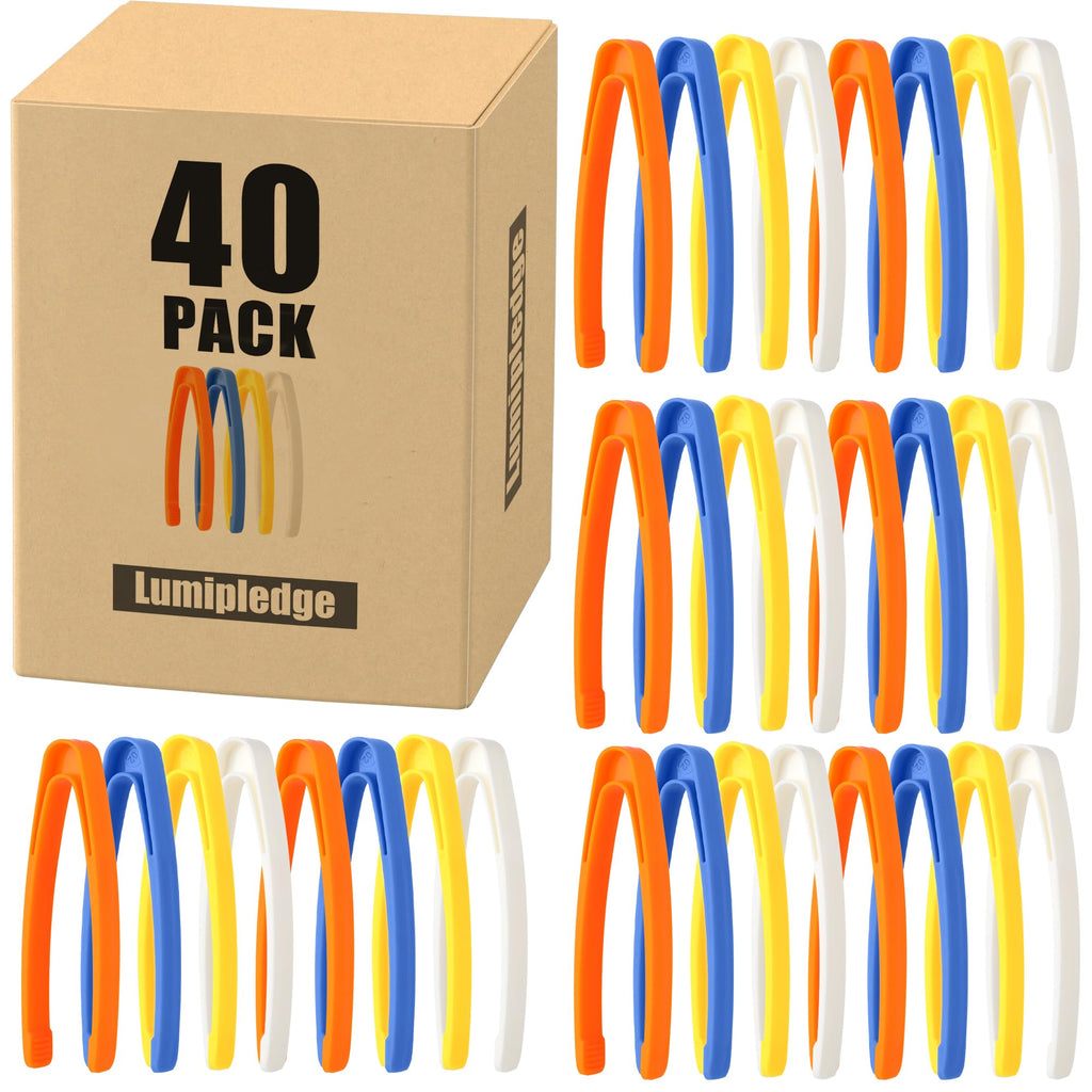 Lumipledge 40-Piece Plastic Tweezers Set for Toddlers – Fine Motor Tools for Sensory Bins & Early Learning