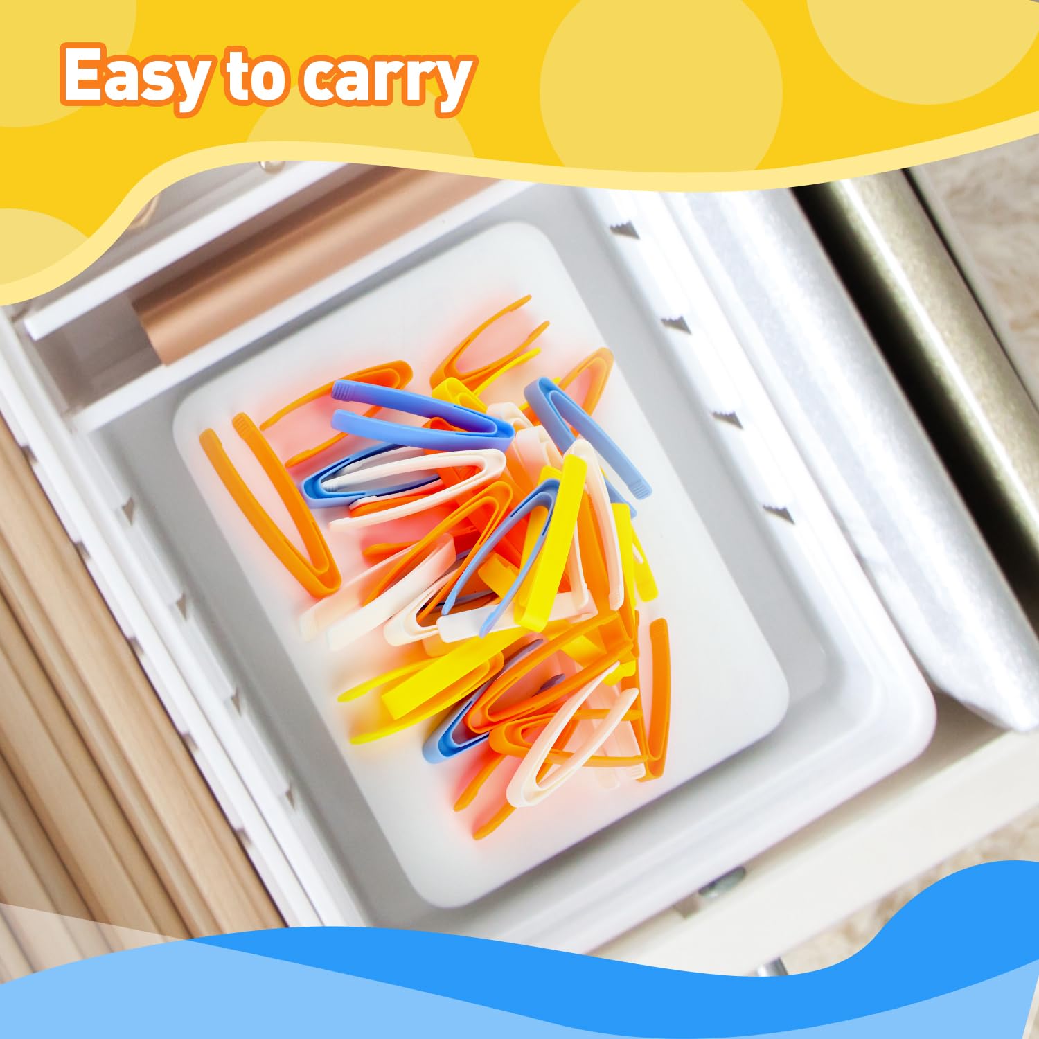 Lumipledge 40-Piece Plastic Tweezers Set for Toddlers – Fine Motor Tools for Sensory Bins & Early Learning