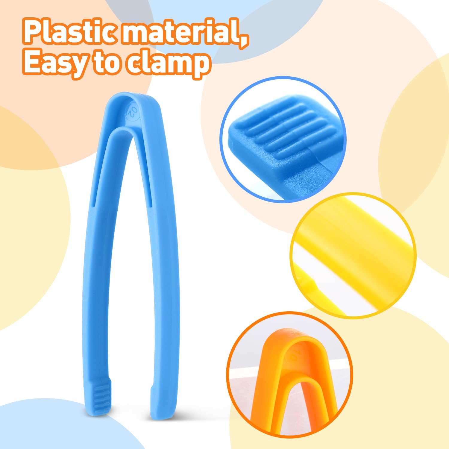 Lumipledge 40-Piece Plastic Tweezers Set for Toddlers – Fine Motor Tools for Sensory Bins & Early Learning