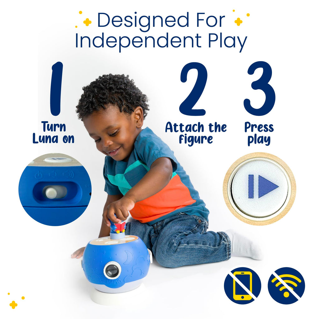 Luna Storytime Bedtime Figurine Cartridge – 5 Stories & 5 Lullabies (Over 30 Min) | Ages 3+