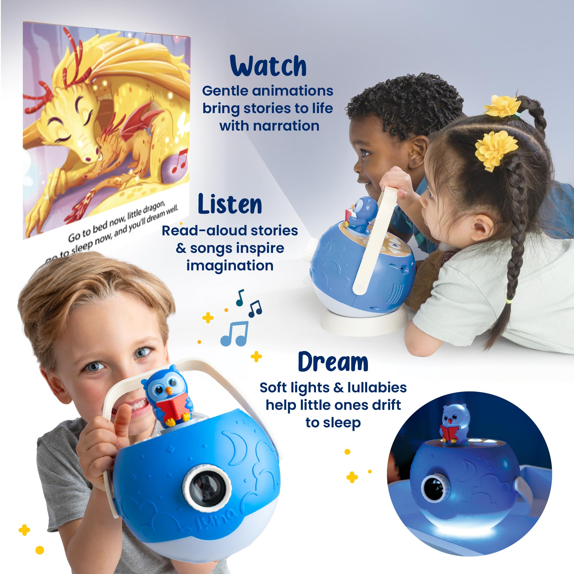 Luna Storytime Bedtime Figurine Cartridge – 5 Stories & 5 Lullabies (Over 30 Min) | Ages 3+