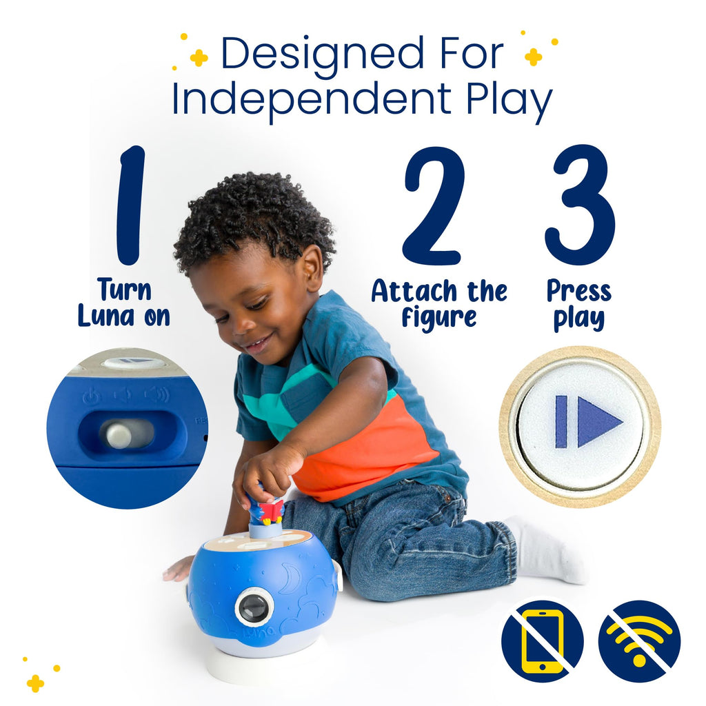 Luna Storytime Unicorn Figurine Cartridge – 5 Stories & 5 Songs, Over 30 Minutes of Audio, Screen-Free Bedtime Fun for Ages 3+