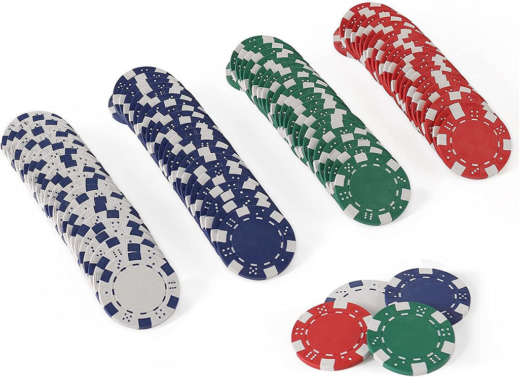 LUOBAO 11.5g Casino Poker Chips Set - 100pc for Texas Hold'em, Blackjack, Gambling