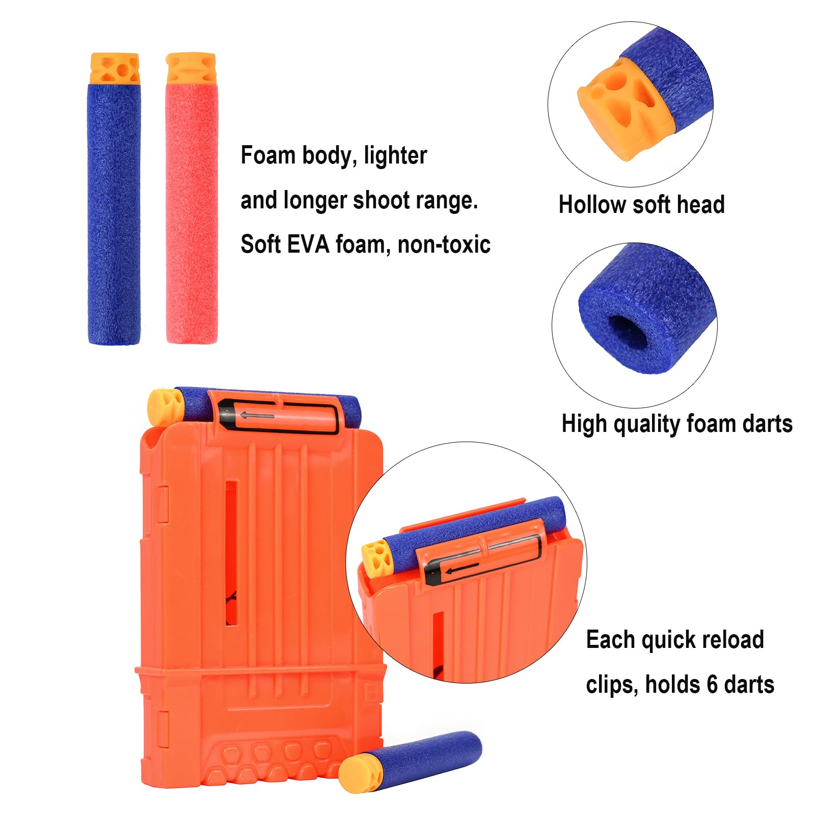 LUUFAN Kids Tactical Vest Kit for Nerf Guns – 40 Darts, Clips, Mask & Glasses