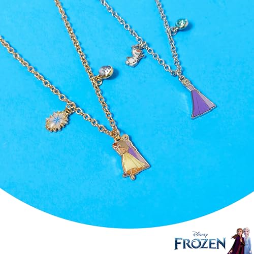 LUV HER Disney BFF Necklace Set – Frozen Anna & Elsa Friendship Gifts for Girls Ages 3+