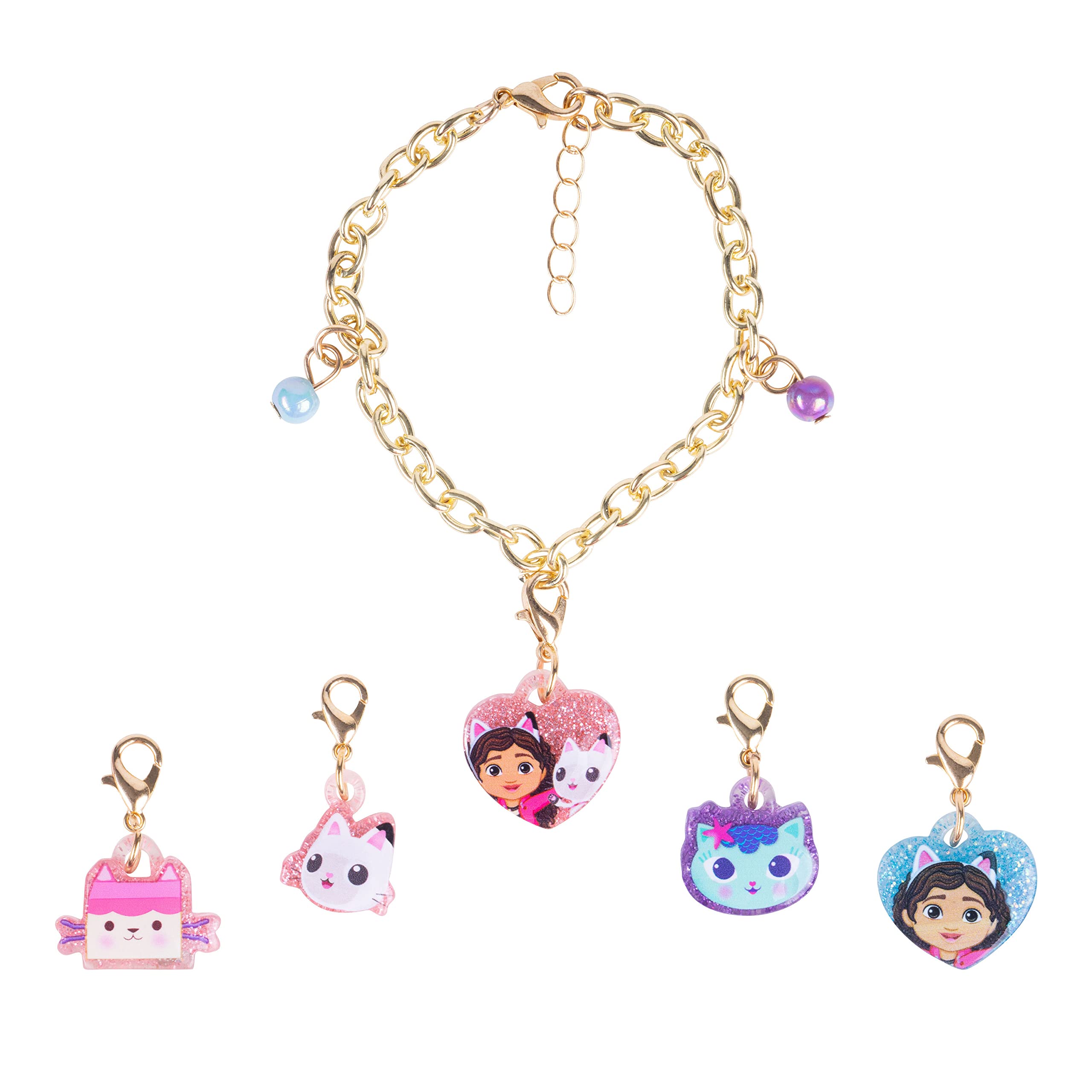 LUV HER Girls Charm Bracelet and Jewelry Box Set – Interchangeable Charms, Ages 3+