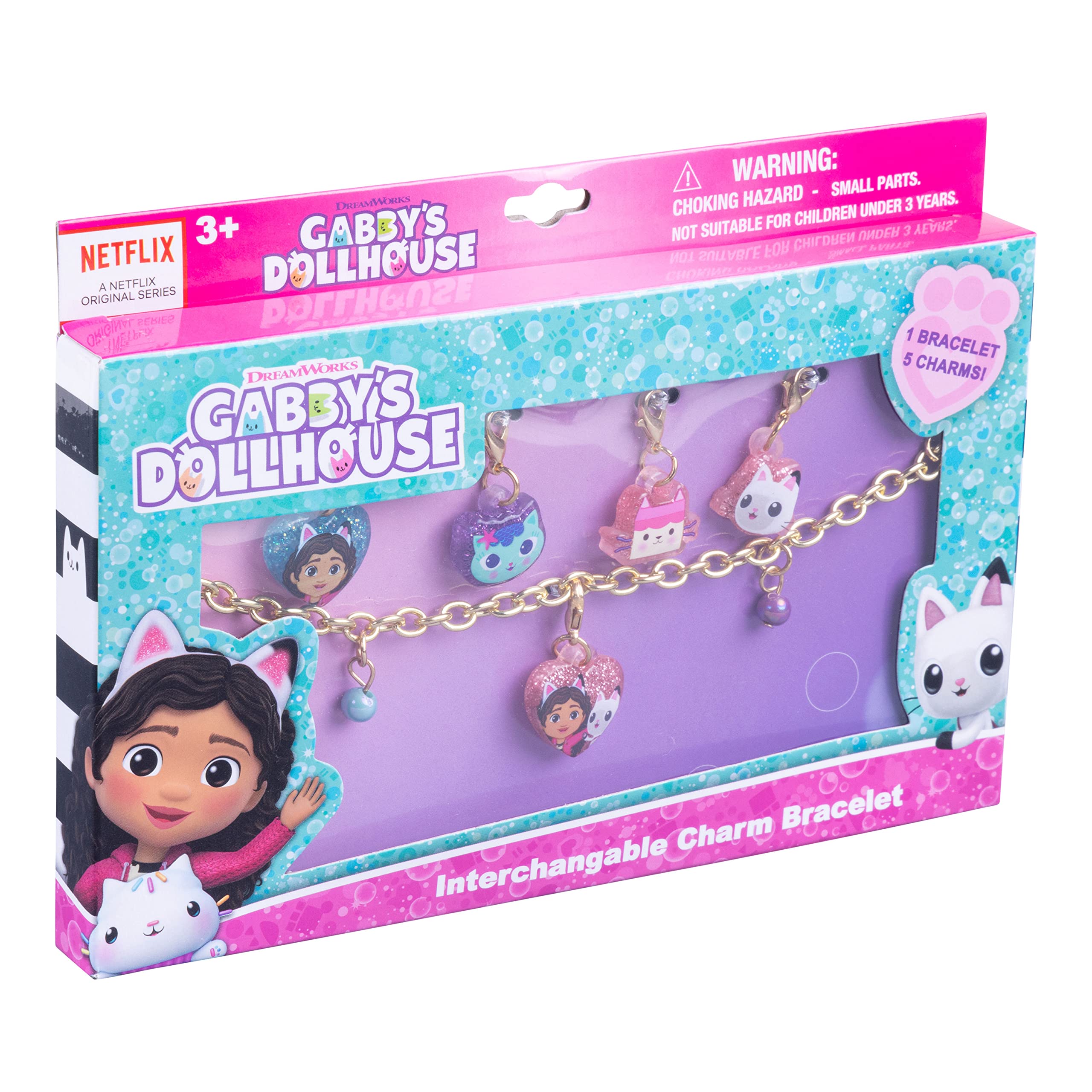LUV HER Girls Charm Bracelet and Jewelry Box Set – Interchangeable Charms, Ages 3+