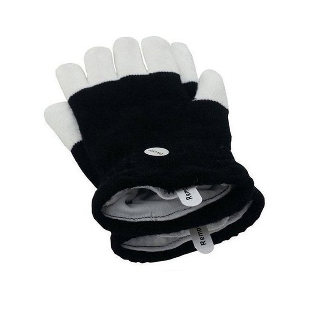 Luwint LED Light Up Gloves for Kids - Glow in the Dark Finger Lights with 6 Modes, 3 Sizes