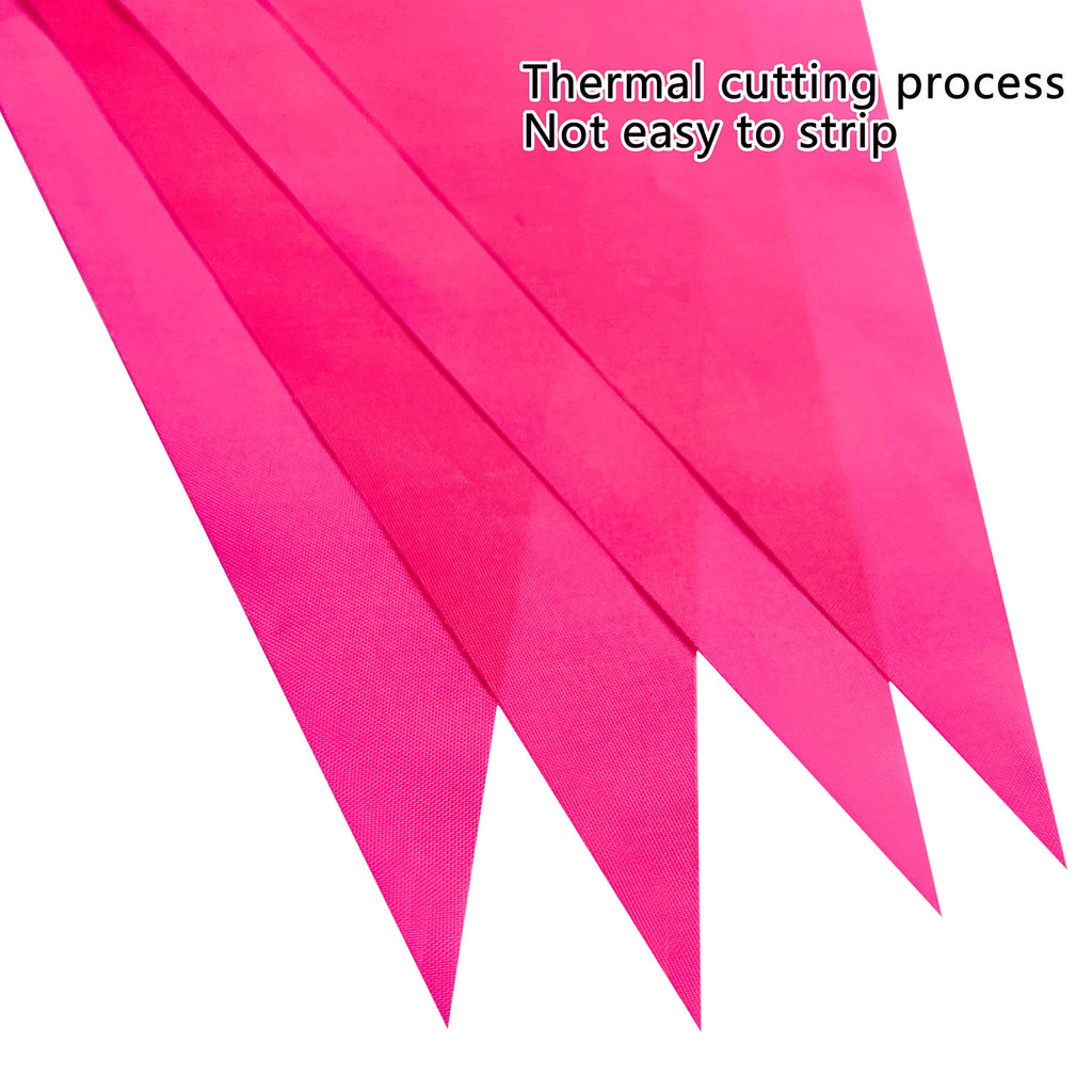 LyButty 100 Feet Pink Pennant Banners - 60 PCS Polyester Bunting Flags for Party Decorations
