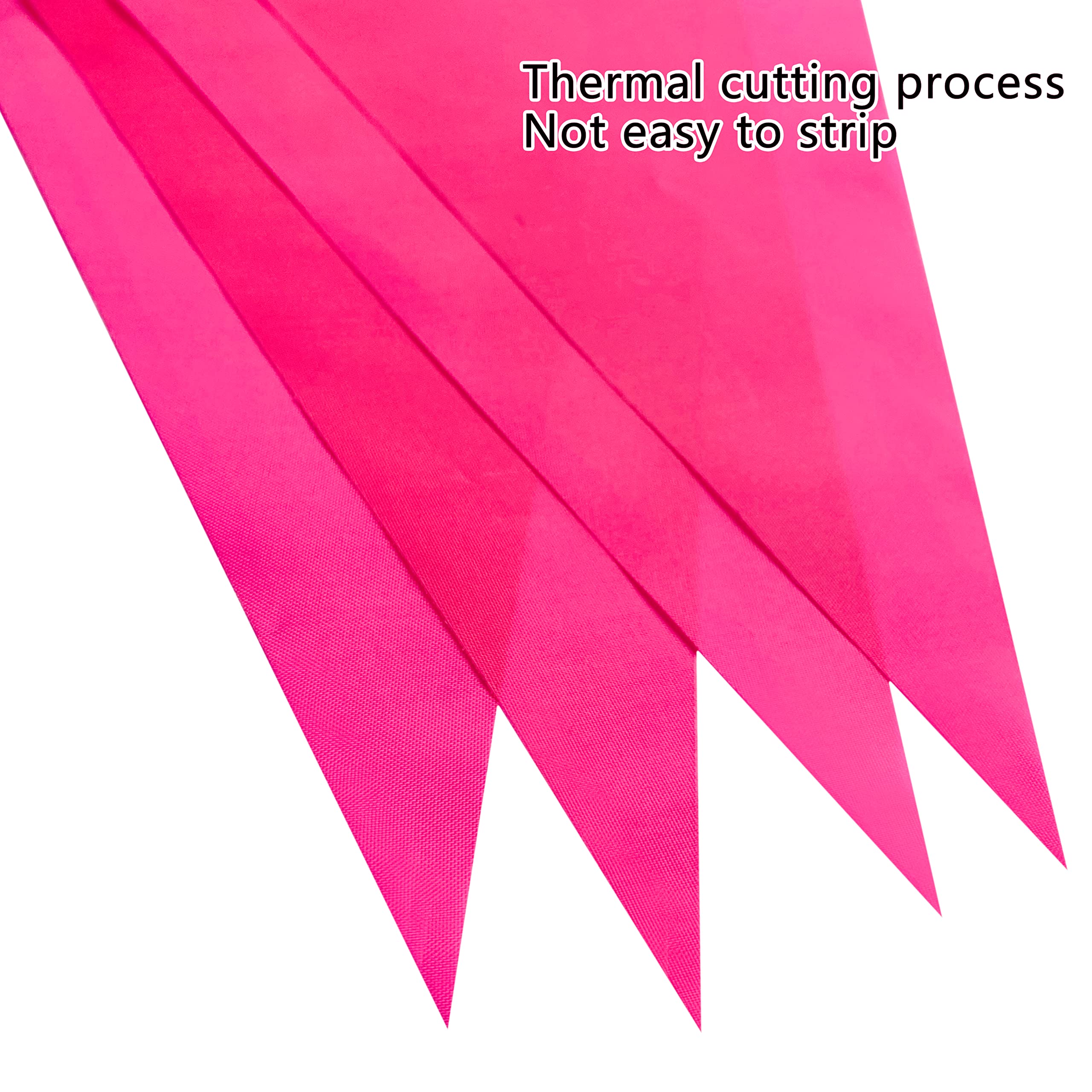 LyButty 100 Feet Pink Pennant Banners - 60 PCS Polyester Bunting Flags for Party Decorations