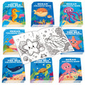 Lyosehy 24 Under the Sea Mini Coloring Books for Kids - Bulk Party Favors with Ocean Creatures and Maze Games