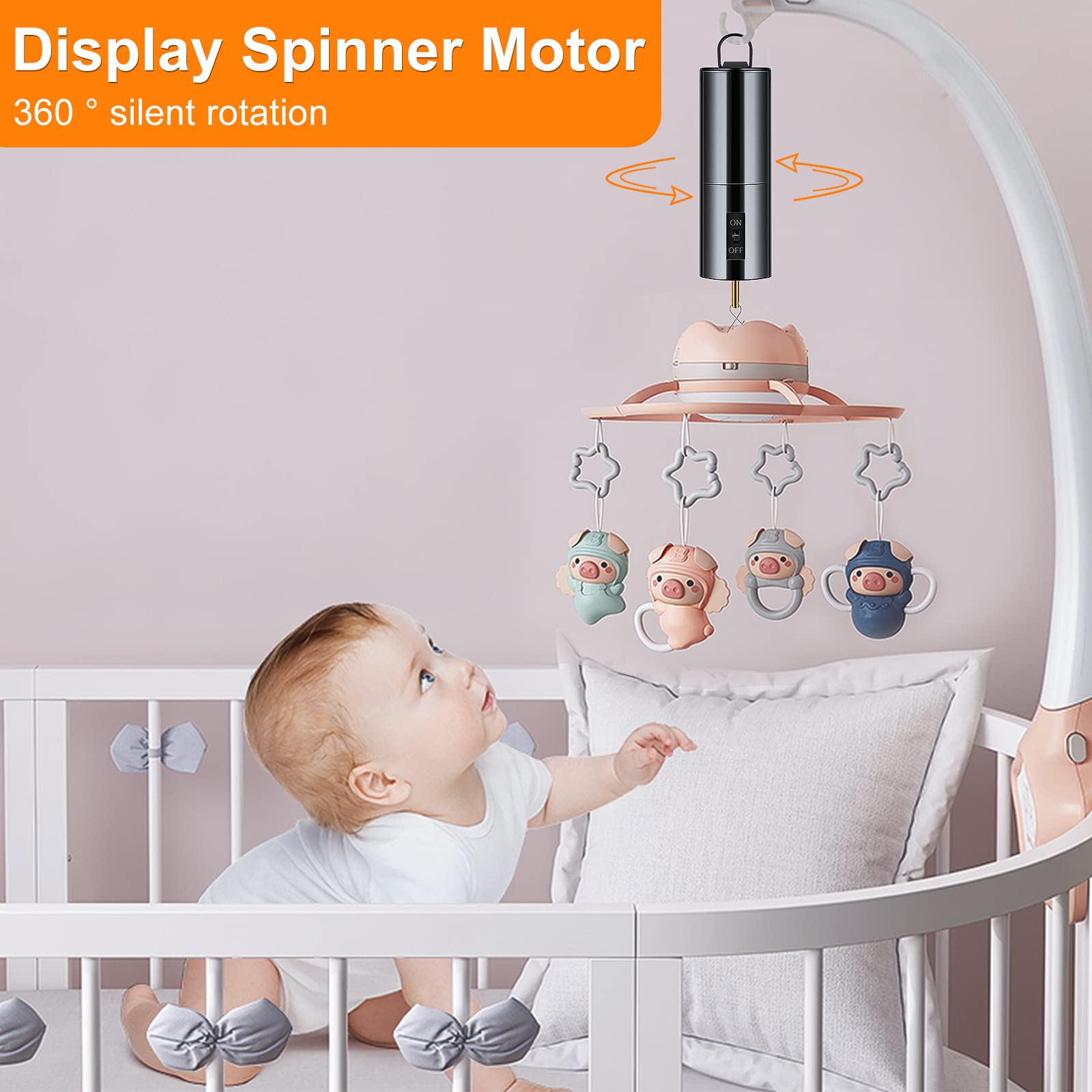 LZAOA Battery-Operated Wind Spinner Motor – 20 RPM Rotating Display for Wind Spinners, Disco Balls & Yard Decor
