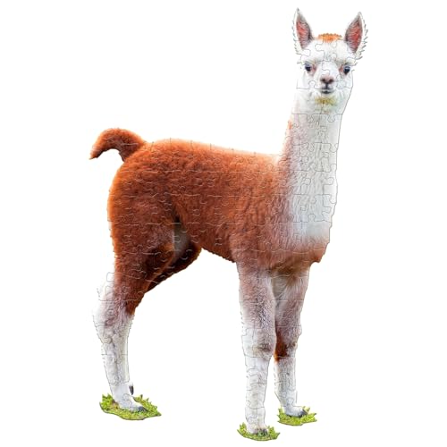 Madd Capp LiL' LLAMA 100-Piece Animal-Shaped Jigsaw Puzzle – Oversized Pieces, Poster Size 22x33 inches, Ages 5+