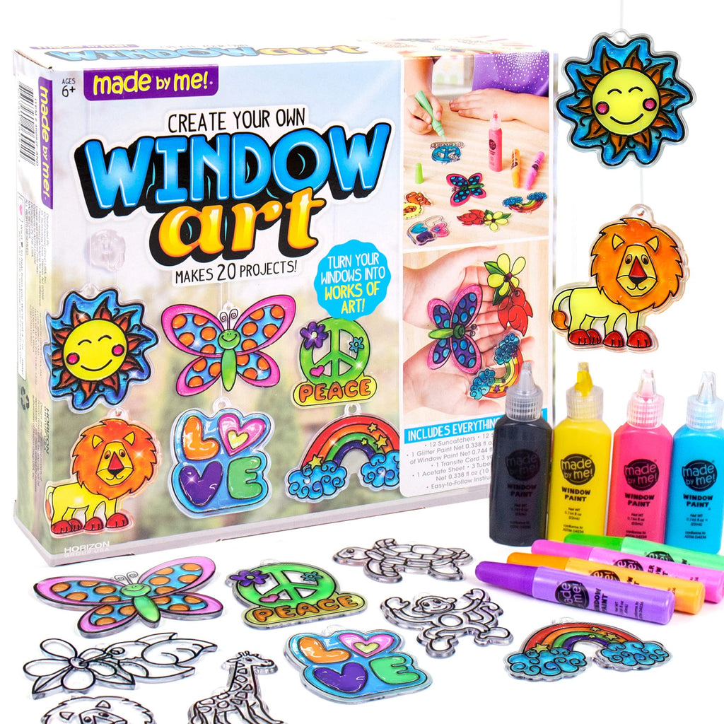 Made By Me Window Art Kit – Paint 12 Suncatchers & Make Custom Clings