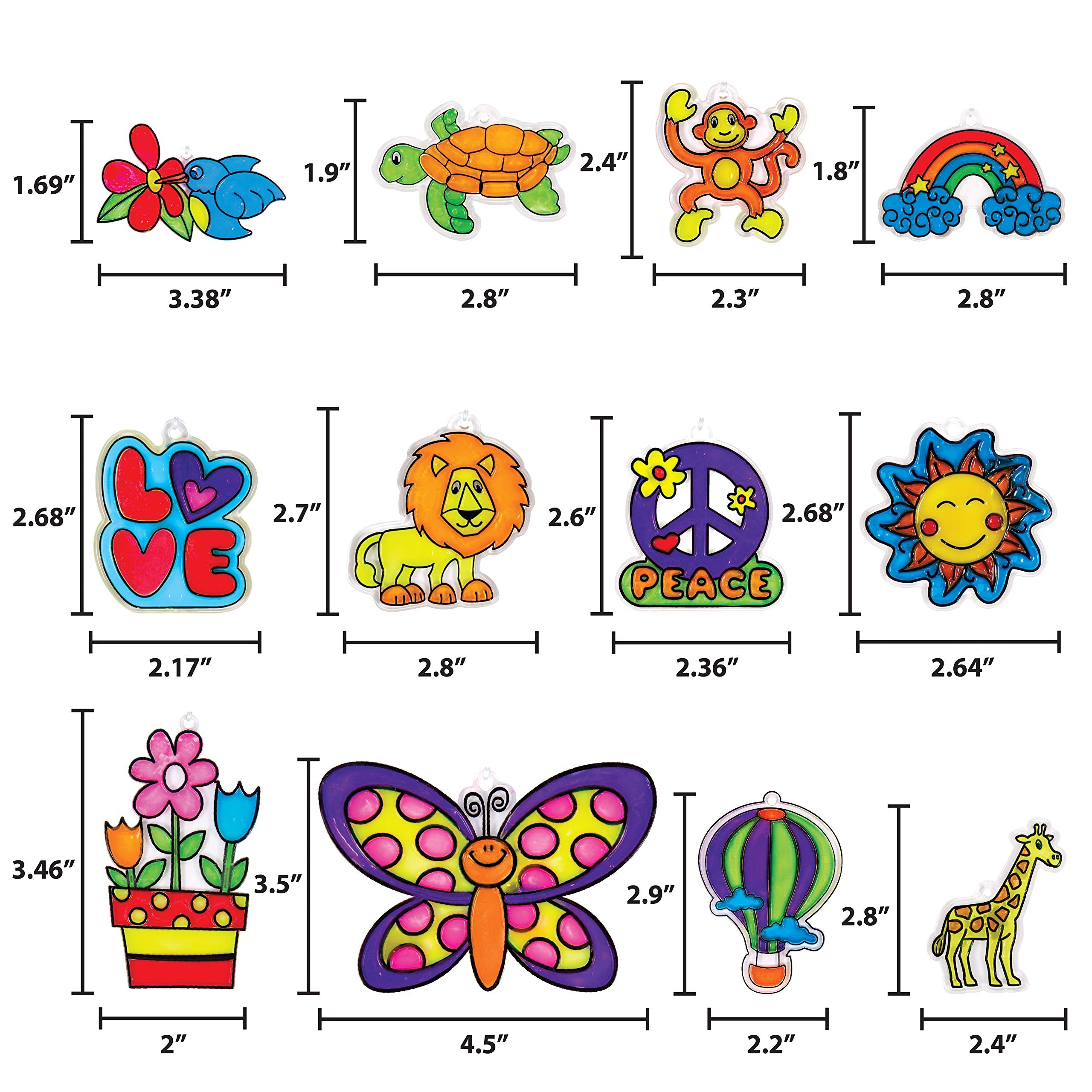 Made By Me Window Art Kit – Paint 12 Suncatchers & Make Custom Clings