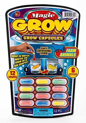 Magic Grow Capsules (72 Count) – Water Expanding Sea Creatures, Dinosaurs, Farm Animals by JA-RU