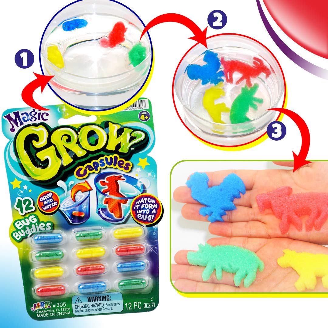 Magic Grow Capsules (72 Count) – Water Expanding Sea Creatures, Dinosaurs, Farm Animals by JA-RU