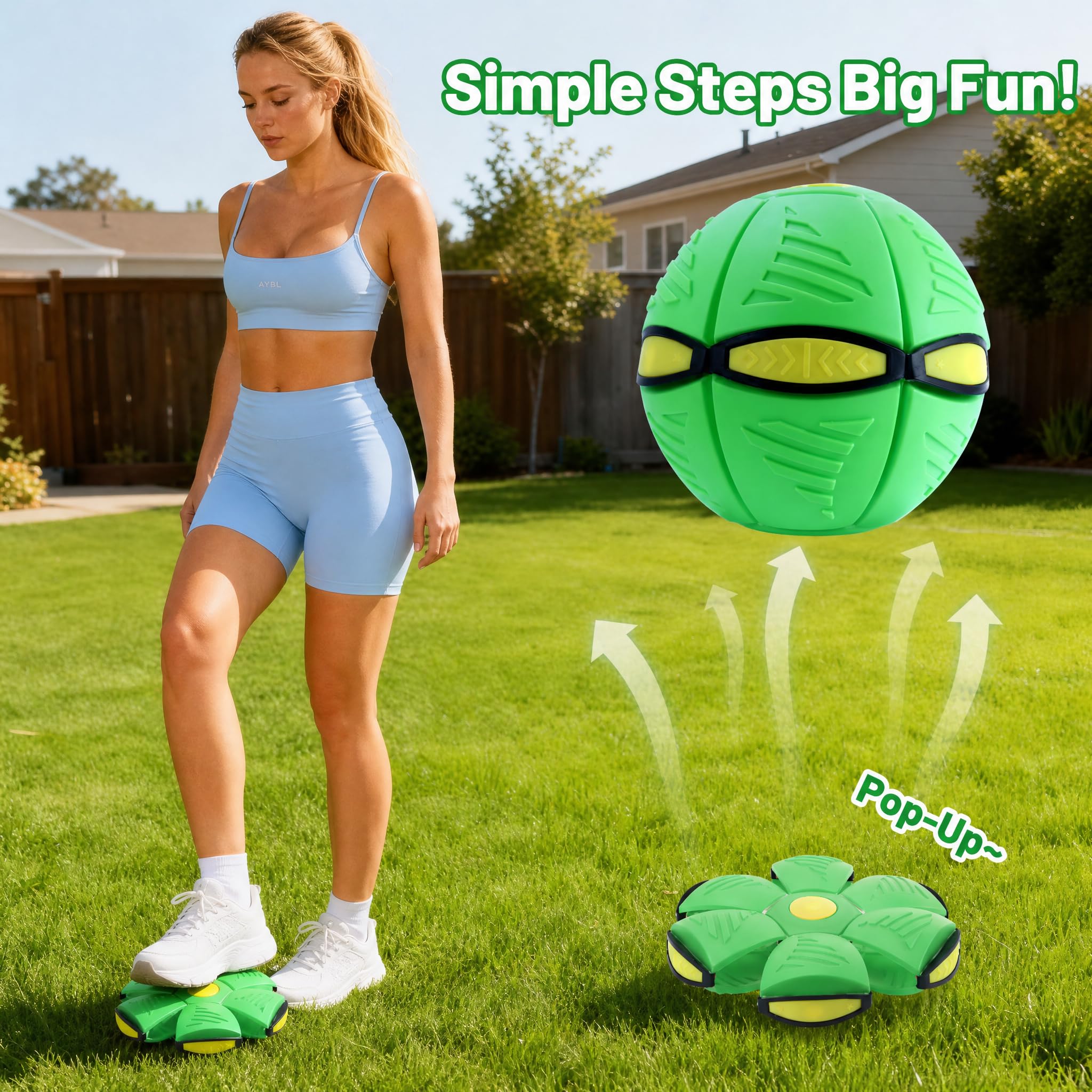 Magic Metaball Interactive Pop-Up Toy – Ball and Flying Saucer with LED Lights
