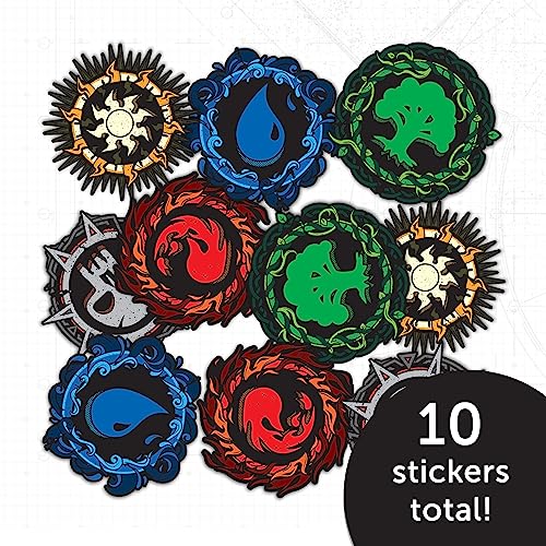 Magic: The Gathering Deck Classic Mana Combo Pack Stickers - 2 Waterproof Vinyl Decals for Laptop, Water Bottle, Car - Officially Licensed