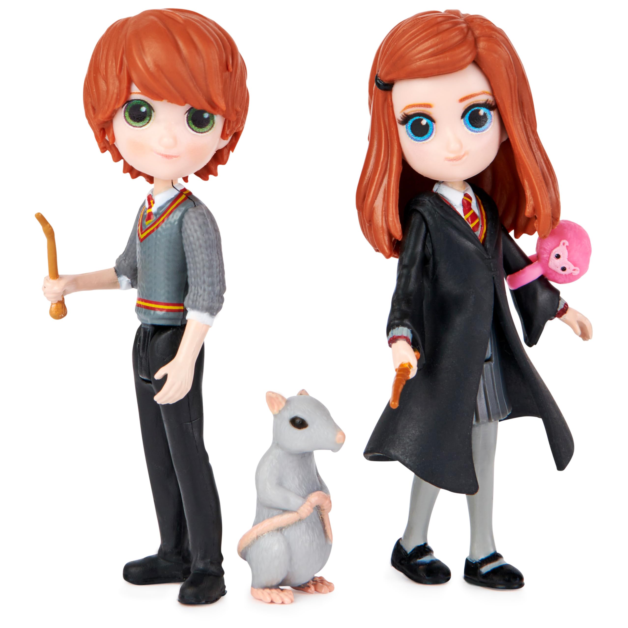 Magical Minis Ron & Ginny Weasley Friendship Set – Exclusive 3-Inch Dolls with Scabbers and Arnold