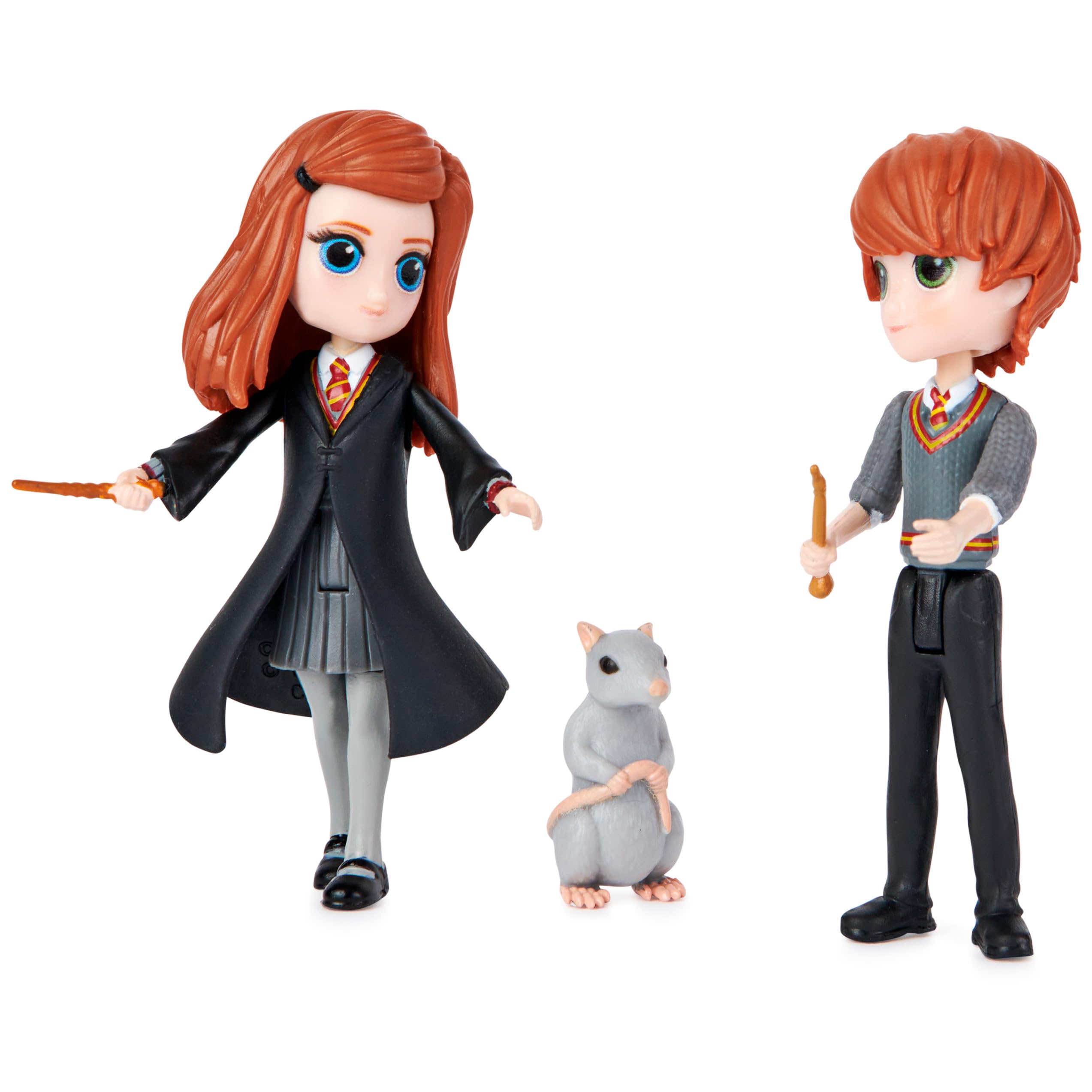 Magical Minis Ron & Ginny Weasley Friendship Set – Exclusive 3-Inch Dolls with Scabbers and Arnold