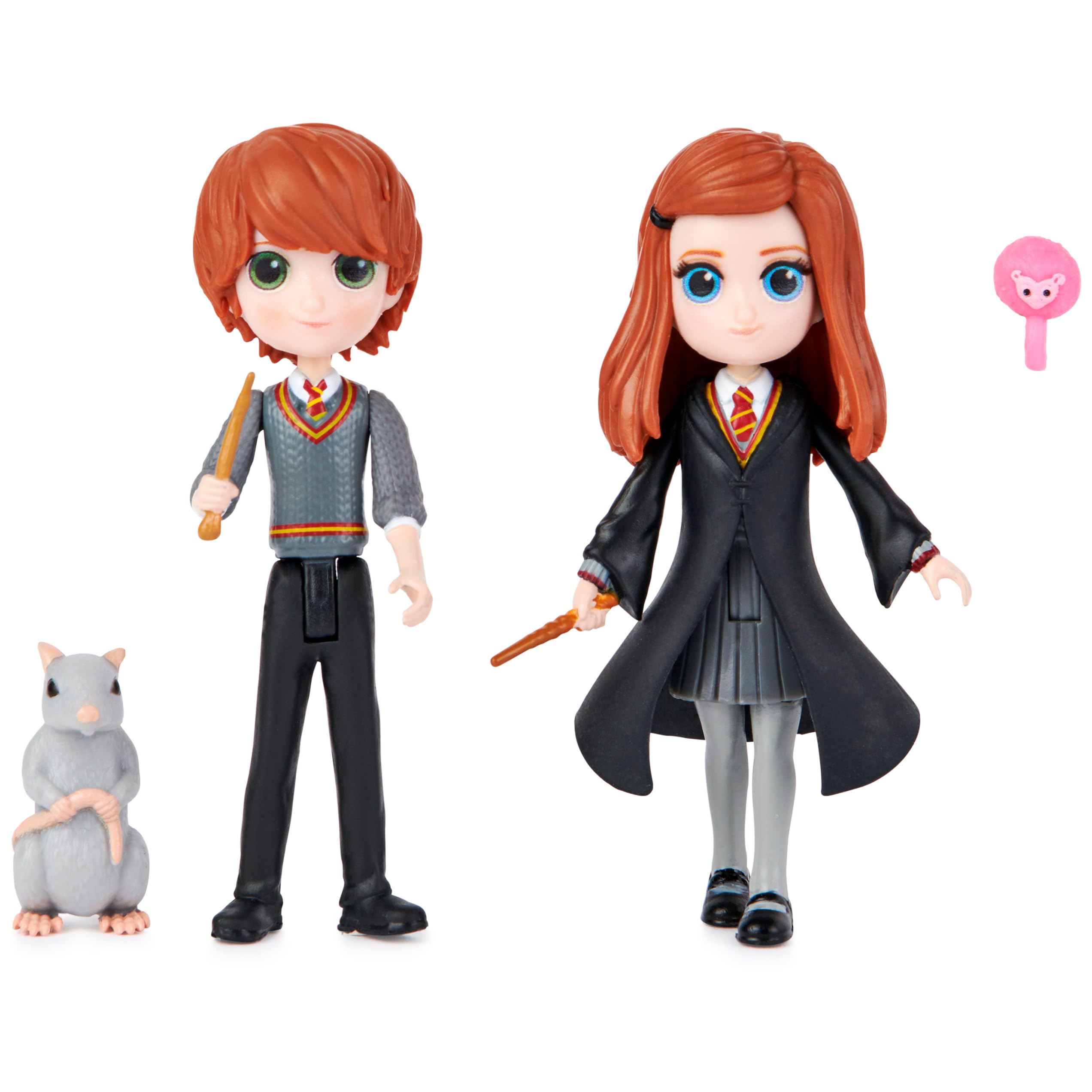 Magical Minis Ron & Ginny Weasley Friendship Set – Exclusive 3-Inch Dolls with Scabbers and Arnold