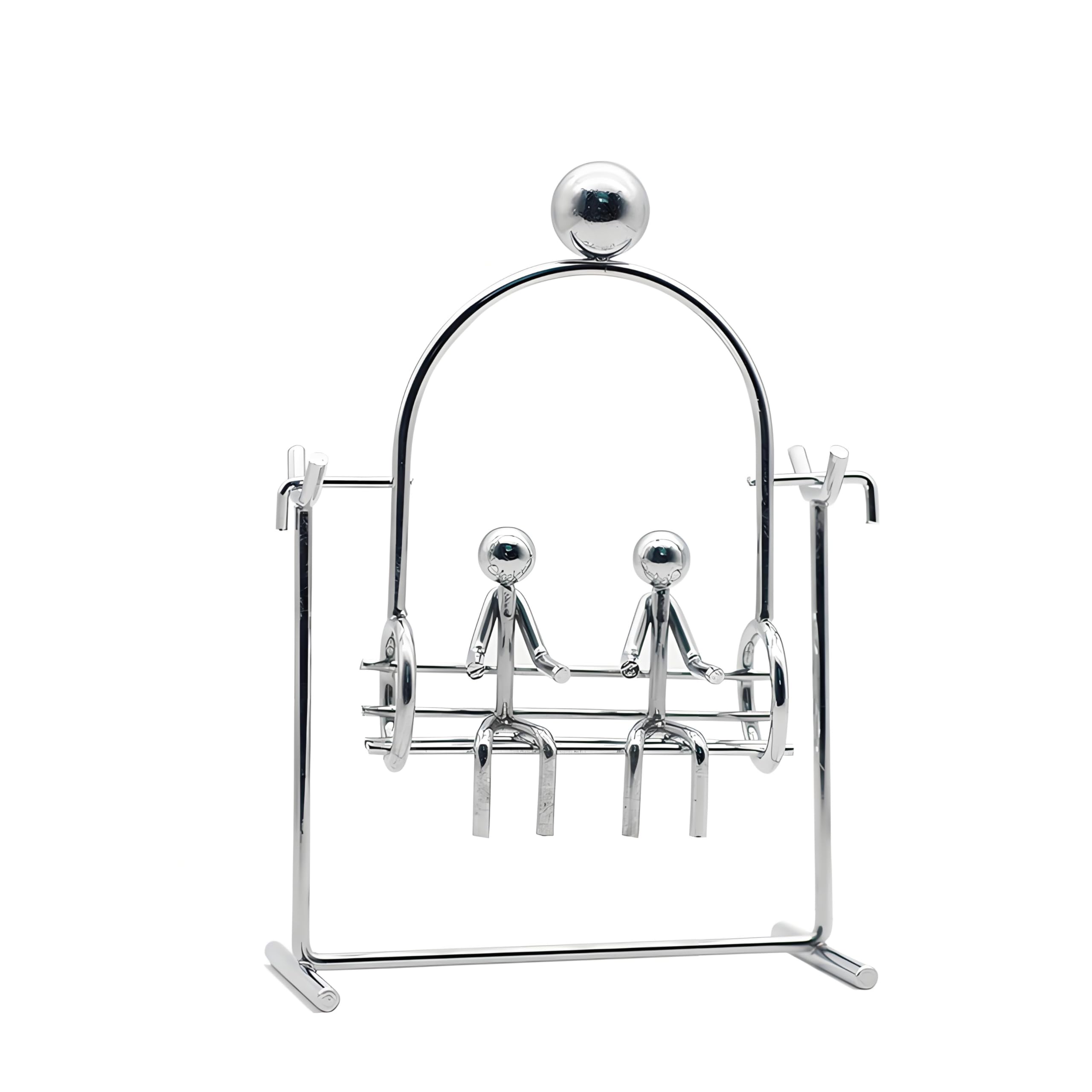 MagicTech Steel Balance Toy Kinetic Art Desk Decor - Stainless Steel Pendulum Physics Toy, Stress Relief