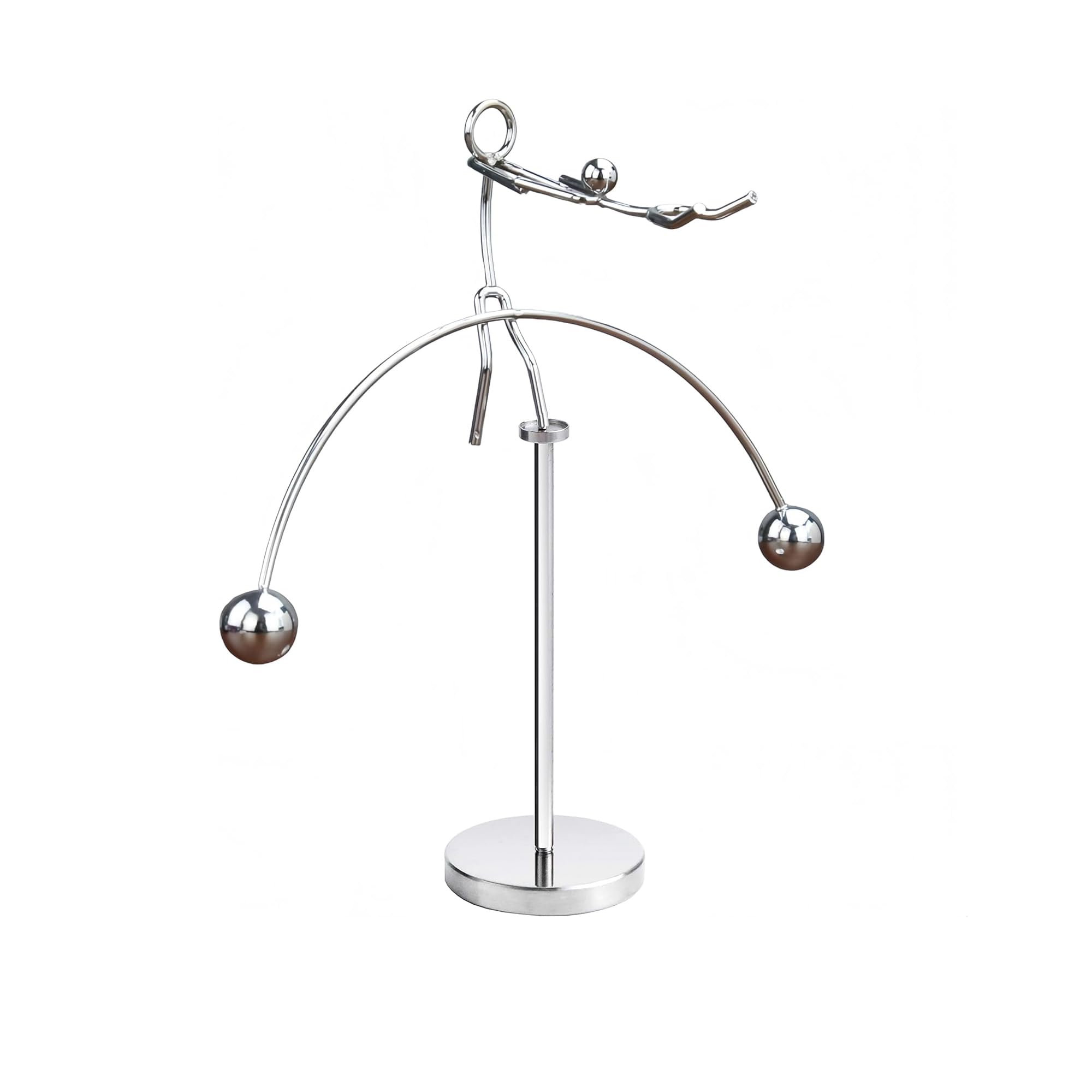 MagicTech Steel Balance Toy – Kinetic Desk Sculpture with Perpetual Motion (2-3 Minutes)