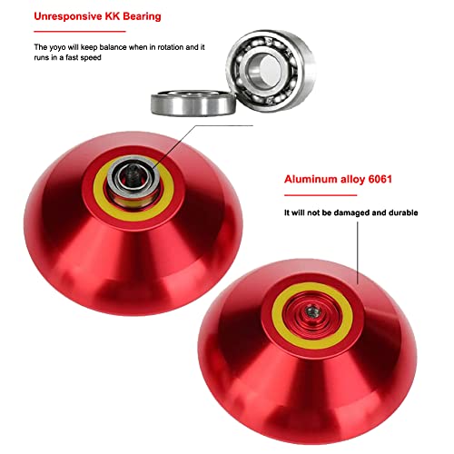 MAGICYOYO T5 Overlord Unresponsive Yoyo - 6061 Aluminum, 12 Strings, Glove & Bag